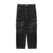 Cargo Utility Jeans Diesel , Black , Heren