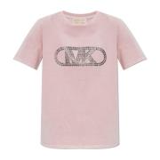 T-shirt met applicaties Michael Kors , Pink , Dames