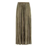 Geplooide Lange Rok Roberto Collina , Green , Dames