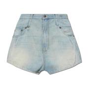 Denim shorts met vintage effect R13 , Blue , Dames