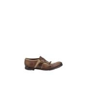 Metalen Gesp Leren Loafers met Blokhak Church's , Brown , Heren