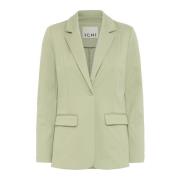 Elegante Blazer Jas Thee Kleur Ichi , Green , Dames