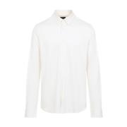 Luxe Zijden Shirt Naakt Neutrals Brioni , White , Heren