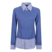 Blauwe Gestreepte Sweater Chic Laagjes Stella McCartney , Blue , Dames