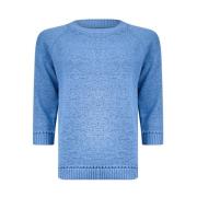 Stijlvolle 3/4 Mouw Pullover Hemel Roberto sarto , Blue , Dames