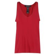 Stijlvolle Crepe de Chine Blouse Federica Tosi , Red , Dames