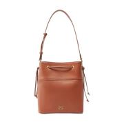 Bruine Leren Handtas Elegante Stijl Pinko , Brown , Dames