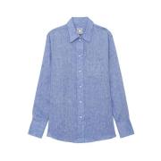 Maureen shirt in blauw linnen Ines De La Fressange Paris , Blue , Dame...