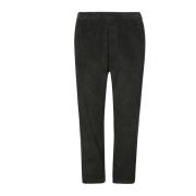 Fluweel geribbelde elastische taille broek Barena Venezia , Black , He...