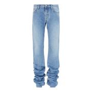 Clear Blue Geborduurde Jeans The Attico , Blue , Dames