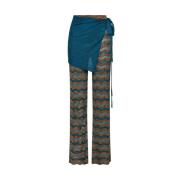 Onda Print Broek Maliparmi , Multicolor , Dames