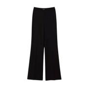 Recht gesneden Milano Gebreide Broek Twinset , Black , Dames