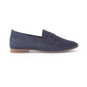 Blauwe nubuck leren mocassins Gabor , Blue , Dames