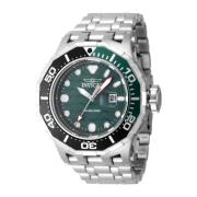 Pro Diver Kwarts Horloge Groene Wijzerplaat Invicta Watches , Gray , H...