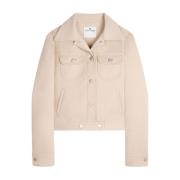 Signature Twill Trucker Jacket in Sand Courrèges , Beige , Dames