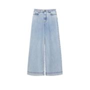 Retro Style Wide Fit Jeans Max Mara Weekend , Blue , Dames