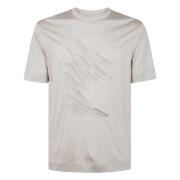 Casual Katoenen T-Shirt voor Mannen Emporio Armani , Gray , Heren