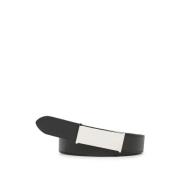 Stijlvolle Leren Riem Maison Margiela , Black , Heren