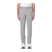 Slim Fit Katoenen Broek Hugo Boss , Gray , Heren