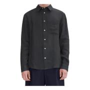 Logo Chemise Shirt Premium Katoen A.p.c. , Gray , Heren