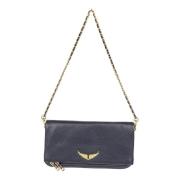 Gestructureerde leren Rock Pochette Zadig & Voltaire , Blue , Dames