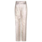 Metallic Charm Broek Dante 6 , Beige , Dames