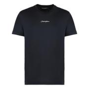 Essentiële Katoenen Crew-Neck T-shirt Dolce & Gabbana , Blue , Heren