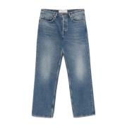 Skate Loose Medium Gewassen Denim Broek Golden Goose , Blue , Heren