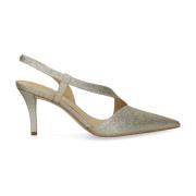 Gouden Mid-Hak Pumps voor Vrouwen Michael Kors , Yellow , Dames