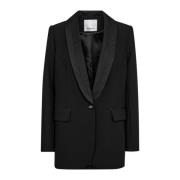 Zwarte Smoking Blazer Moderne Stijl Co'Couture , Black , Dames