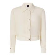 Ivoor Bomber Shirt Dameskleding Pinko , Beige , Dames