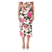 Witte Rozenprint Rok Dolce & Gabbana , Multicolor , Dames