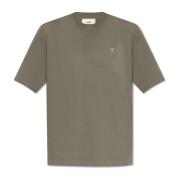 T-shirt met logo Ami Paris , Green , Dames