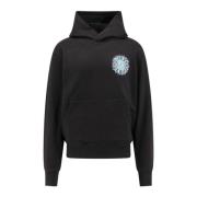 Zon Logo Katoenen Sweatshirt Hoodie Amiri , Black , Heren