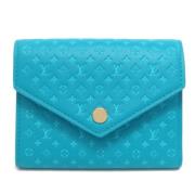 Pre-owned Leather wallets Louis Vuitton Vintage , Blue , Dames