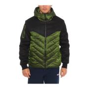 Gewatteerde Hoodie met Rits Vuarnet , Green , Heren