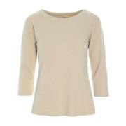 Naibu Rib Blouse Ivory Bitte Kai Rand , Beige , Dames