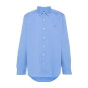 Lichtblauw Overhemd Herenmode Polo Ralph Lauren , Blue , Heren