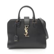 Pre-owned Leather handbags Yves Saint Laurent Vintage , Black , Dames