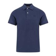 Geborduurd katoenen poloshirt Valentino , Blue , Heren