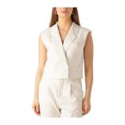 Elegante Ecru Gilet voor Vrouwen Copenhagen Muse , Beige , Dames