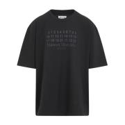 Zwart T-shirt Stijlvol Comfort Luxe Casual Maison Margiela , Black , H...