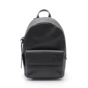 Pre-owned Leather backpacks Louis Vuitton Vintage , Black , Dames