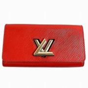 Pre-owned Leather wallets Louis Vuitton Vintage , Red , Dames