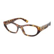 Stijlvolle Bril in Blauwe Tint Miu Miu , Brown , Dames