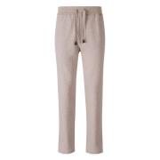 Katoenmix Trackbroek met Zakken Brioni , Beige , Heren