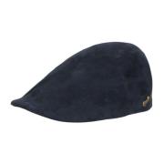 Suede Flat Cap Klassiek Model Borsalino , Blue , Unisex