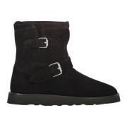 Enkellaarzen met nep-shearling en gespen Kenzo , Black , Heren