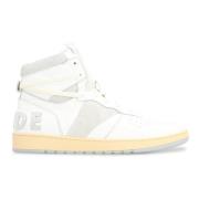 Vintage Leather High-Top Sneakers Rhude , White , Heren