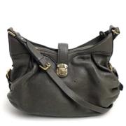 Pre-owned Leather louis-vuitton-bags Louis Vuitton Vintage , Gray , Da...